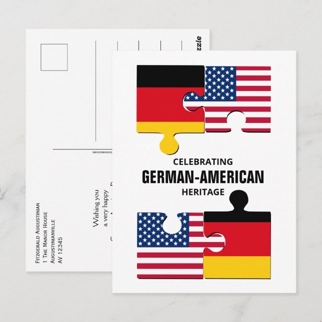 Carte Postale patrimoine ALLEMAND-AMÉRICAIN (Devant / Derrière)