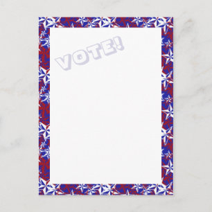 Carte postale Patriot Stars VOTER