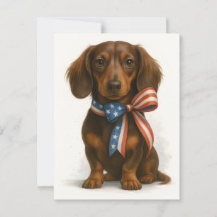 Carte Postale Patriotique Dachshund