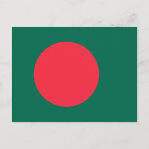 Carte postale patriotique du drapeau bangladais