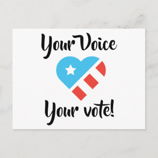 Carte postale patriotique pour les électeurs