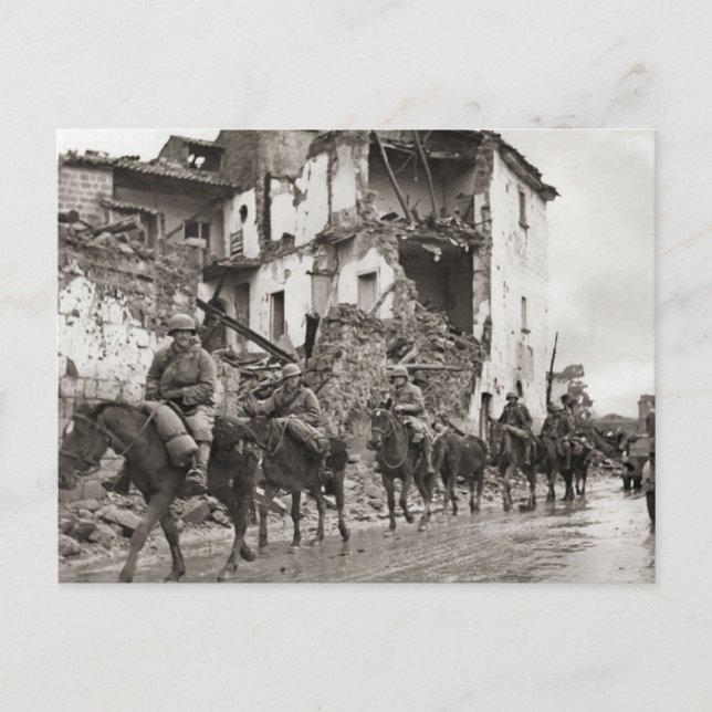 Carte Postale patrouille alliée de la Seconde Guerre mondiale, A (Devant)