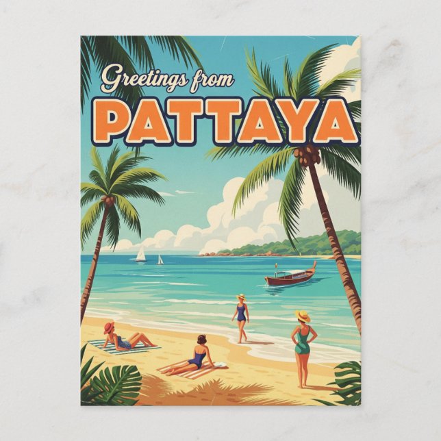 Carte Postale Pattaya Beach Thaïlande Voyage (Devant)