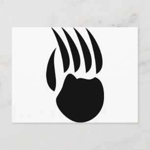 Carte Postale patte d'ours noir