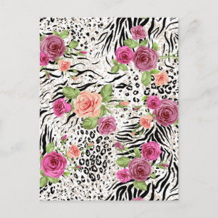 Carte Postale Pattern with Animal Prints