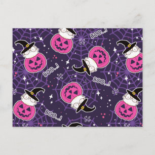 Carte Postale Patters de Cute Cats et Pumkins