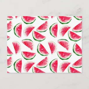 Carte Postale Patters de Cute Pineapple et Watermelon
