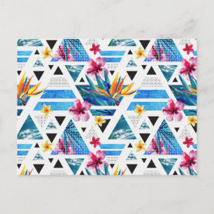 Carte Postale Patters de Geometric Tropical