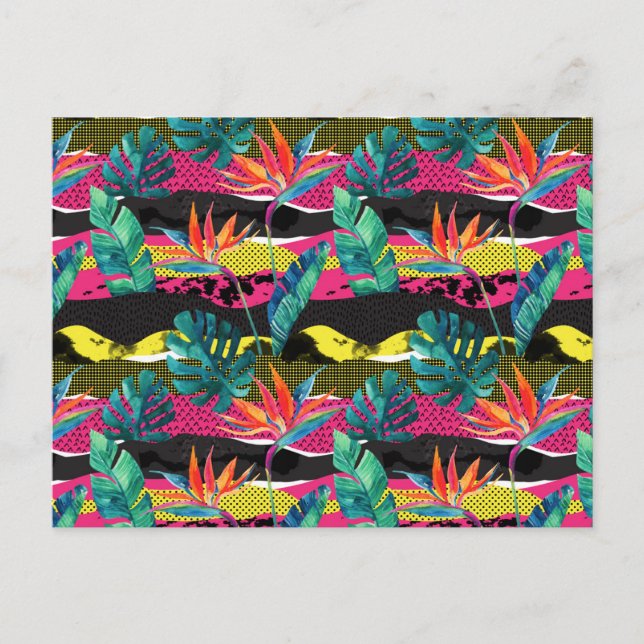 Carte Postale Patters de texture tropicale (Devant)