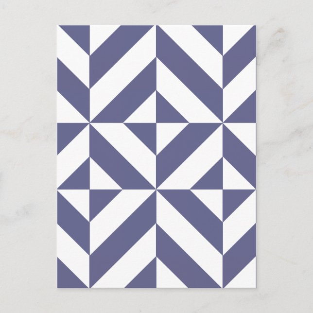 Carte Postale Patters Midnight Blue Geometric Deco Cube (Devant)