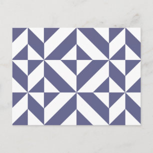 Carte Postale Patters Midnight Blue Geometric Deco Cube