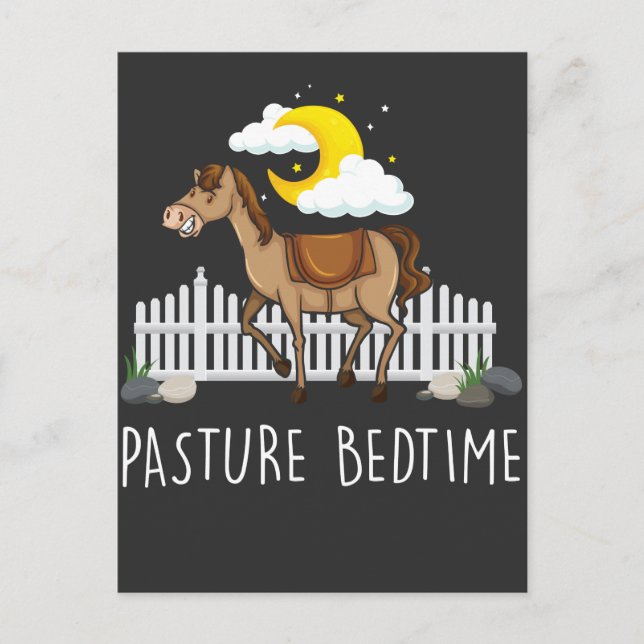 Carte Postale Pâturage Enfants Enfants Bonne Nuit Cheval Ferme A (Devant)