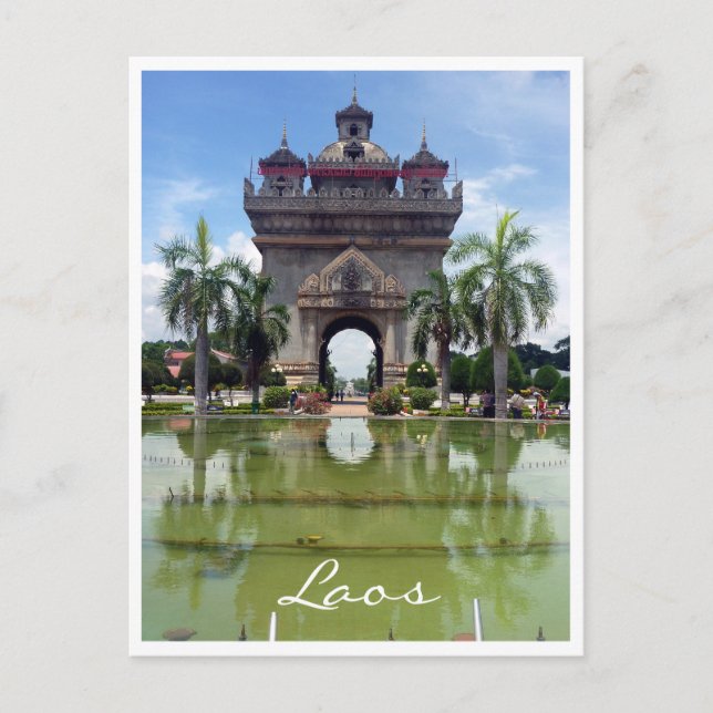 Carte Postale patuxai gate vientiane (Devant)