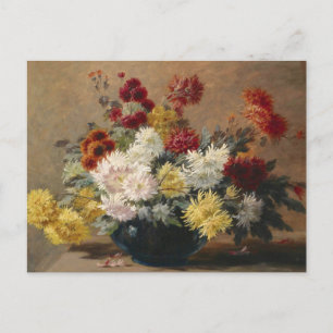 Carte Postale Paul Biva Asters anciens dans un vase