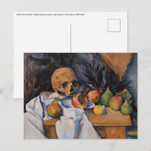 Carte Postale Paul Cezanne - La vie morte avec le crâne