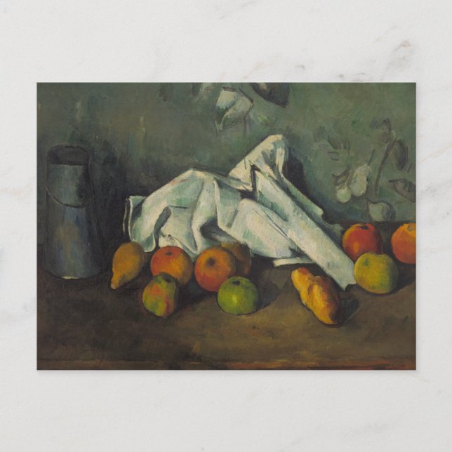 Carte Postale Paul Cezanne - Lait canne et pommes (Devant)