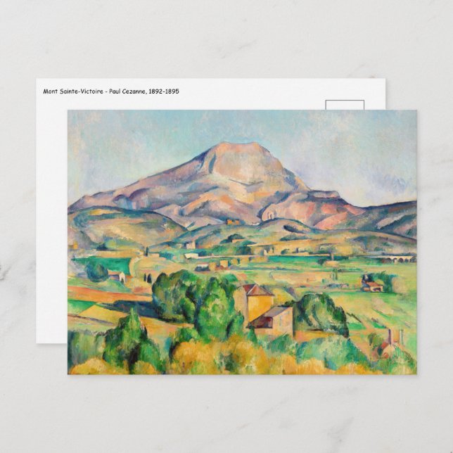 Carte Postale Paul Cezanne - Mont Sainte-Victoire (Devant / Derrière)