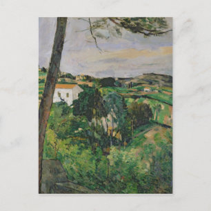 Carte Postale Paul Cezanne   Paysage avec toit rouge ou le pin