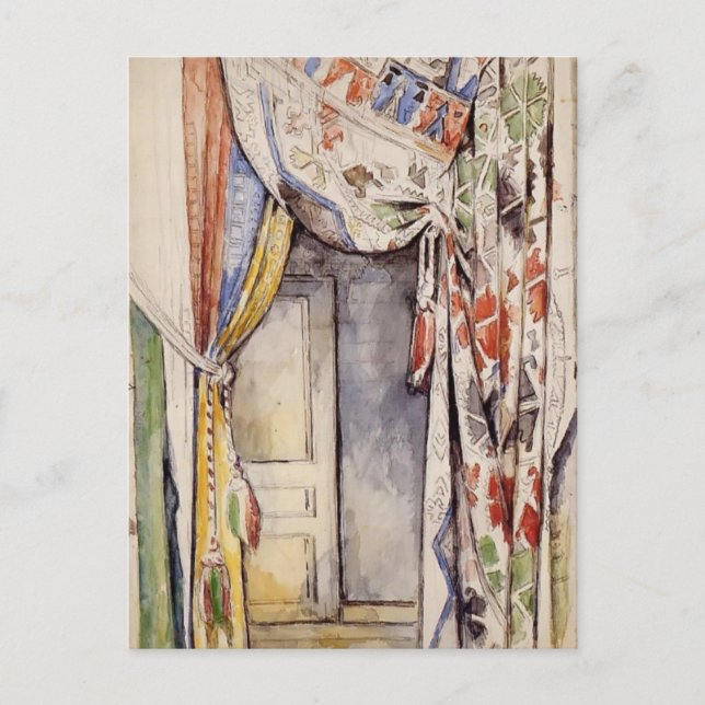Carte Postale Paul Cezanne- Rideaux (Devant)