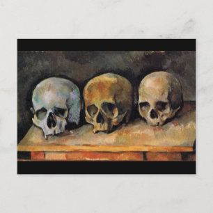 Carte Postale Paul Cézanne Skuls Still Life Fine Art