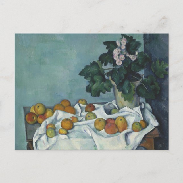 Carte Postale Paul Cezanne - Vie morte avec pommes et pots (Devant)