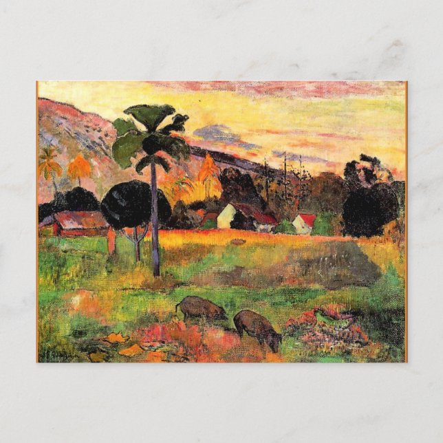 Carte Postale Paul Gauguin célèbre peinture, Venez ici (Devant)