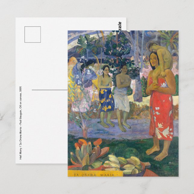 Carte Postale Paul Gauguin - Hail Mary / Ia Orana Maria (Devant / Derrière)