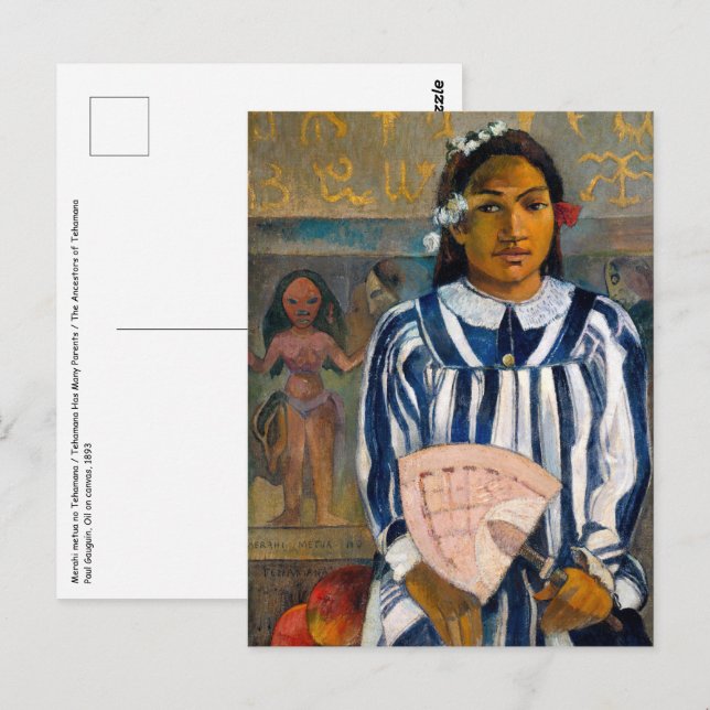 Carte Postale Paul Gauguin - Les ancêtres de Tehamana (Devant / Derrière)