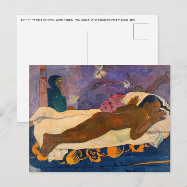 Carte Postale Paul Gauguin - L'Esprit des morts à regarder (Devant / Derrière)