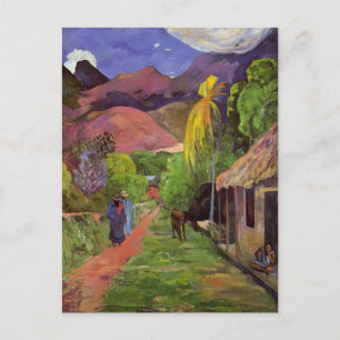 Carte Postale Paul Gauguin - Route à Tahiti