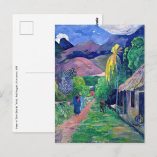 Carte Postale Paul Gauguin - Rue à Tahiti