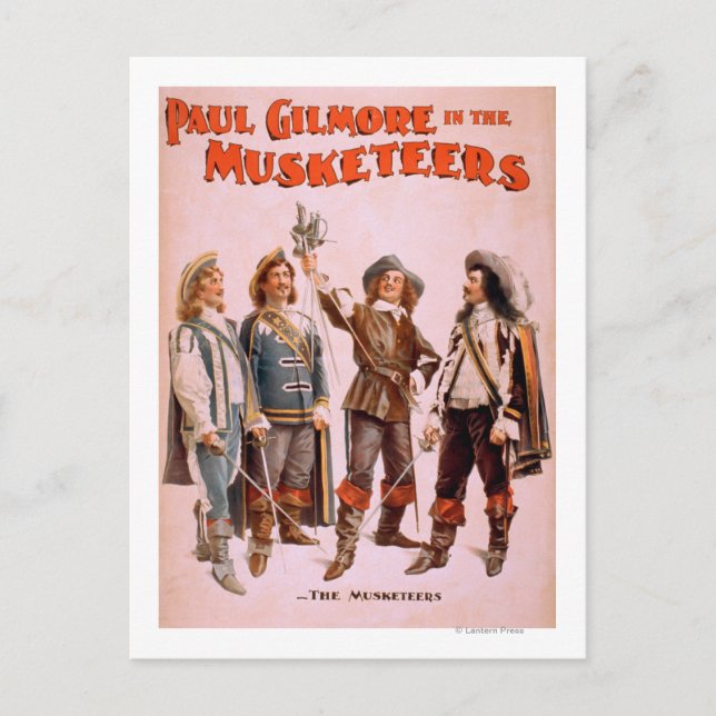 Carte Postale Paul Gilmore dans le théâtre des mousquetaires (Devant)