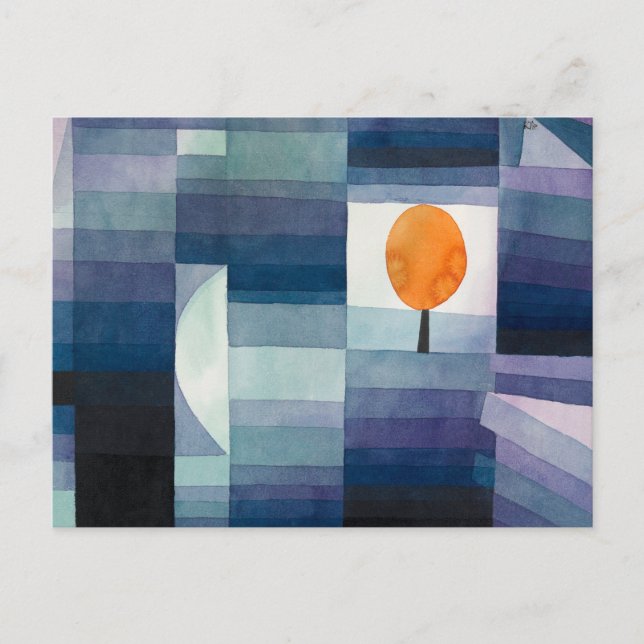 Carte Postale Paul Klee Abstrait Tree Blue Peinture (Devant)