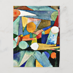 Carte Postale Paul Klee art : Formes de couleur