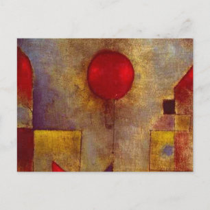 Carte Postale Paul Klee Ballons rouges Art coloré Abstrait