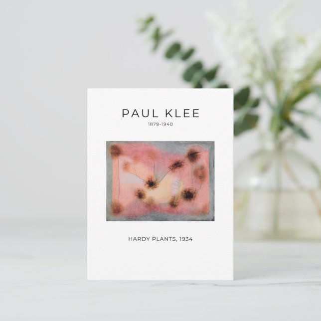 Carte Postale Paul Klee, Hardy Plantes - Art Abstrait moderne (Debout devant)