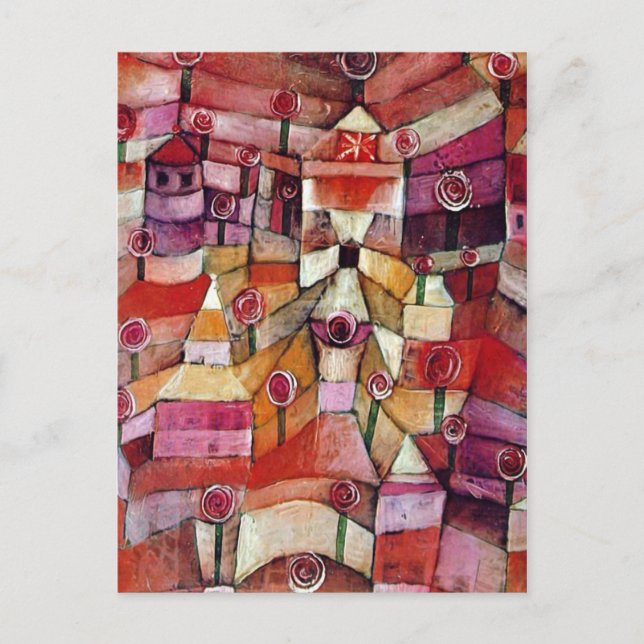 Carte Postale Paul Klee - Jardin Rose (Devant)