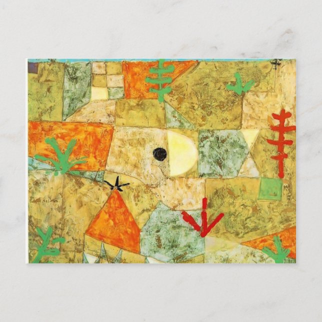 Carte Postale Paul Klee - Jardins du Sud (Devant)