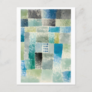 Carte Postale Paul Klee Painting, "Première maison d'un règlemen