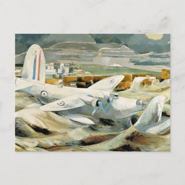 Carte Postale Paul Nash - Défense d'Albion, célèbre peinture, (Devant)