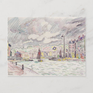 Carte Postale Paul Signac - Le Havre avec des nuages de pluie