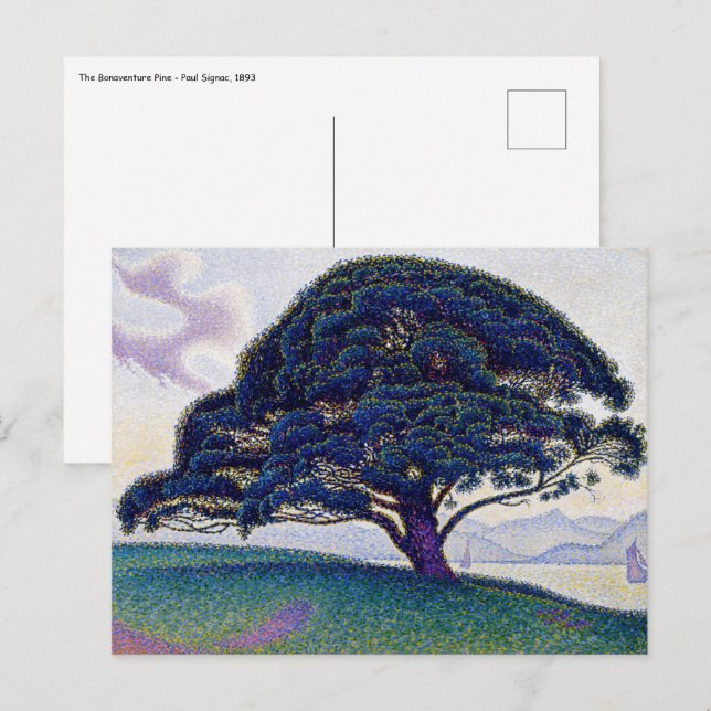 Carte Postale Paul Signac - Le pin Bonaventure (Devant / Derrière)
