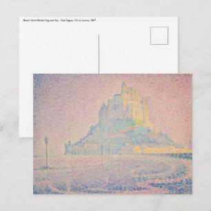 Carte Postale Paul Signac - Mont Saint Michel Fog et Soleil