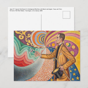 Carte Postale Paul Signac - Portrait de M Felix Feneon, Opus 217