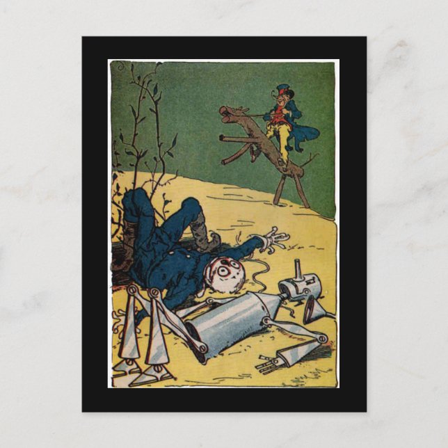 Carte Postale Pauvre épouvantail et TinMan (Devant)