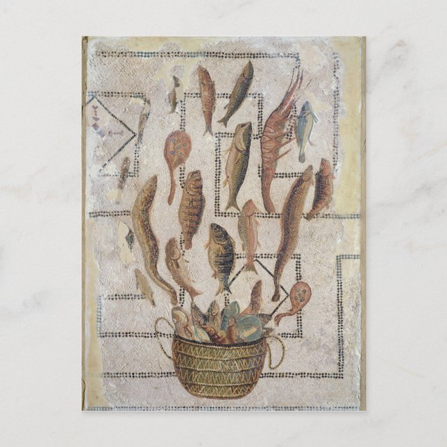 Carte Postale Pavement représentant des poissons s'échappant d'u (Devant)