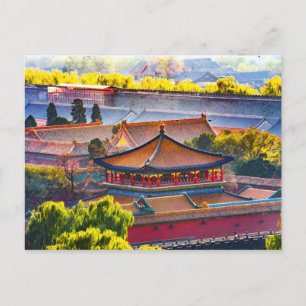 Carte Postale Pavillon bleu, Cité interdite
