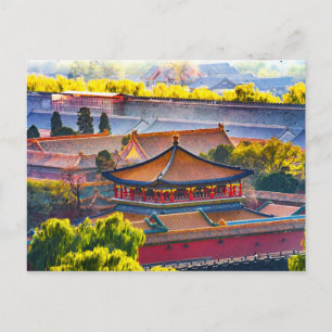 Carte Postale Pavillon bleu, Cité interdite