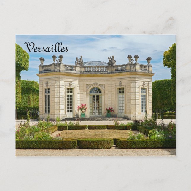 Carte Postale Pavillon français et jardin français à Versailles (Devant)