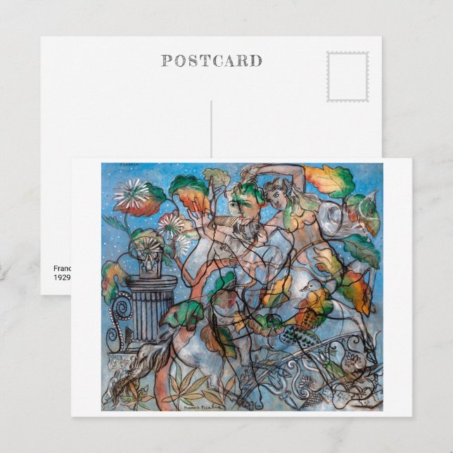Carte Postale Pavonie | Francis Picabia | (Devant / Derrière)